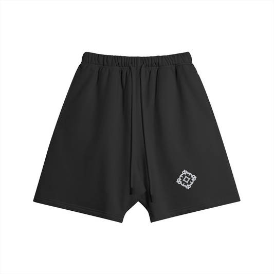 SILVER LOGO SHORTS BLACK