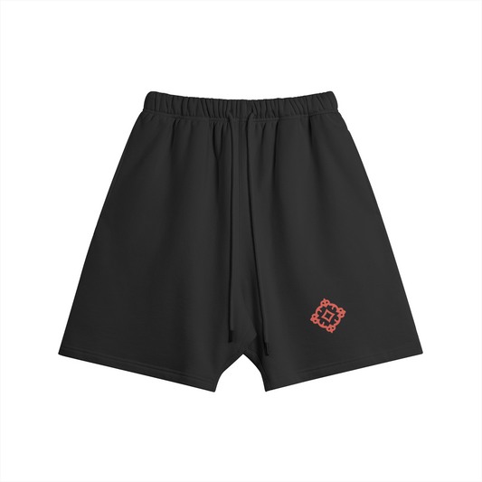 RED LOGO SHORTS BLACK